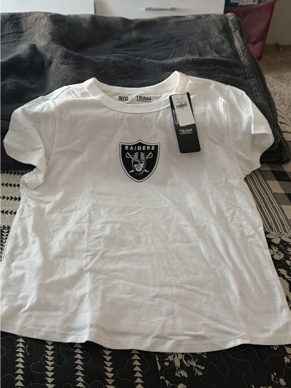 Team Apparel White Raiders Crest Short Sleeve Tee